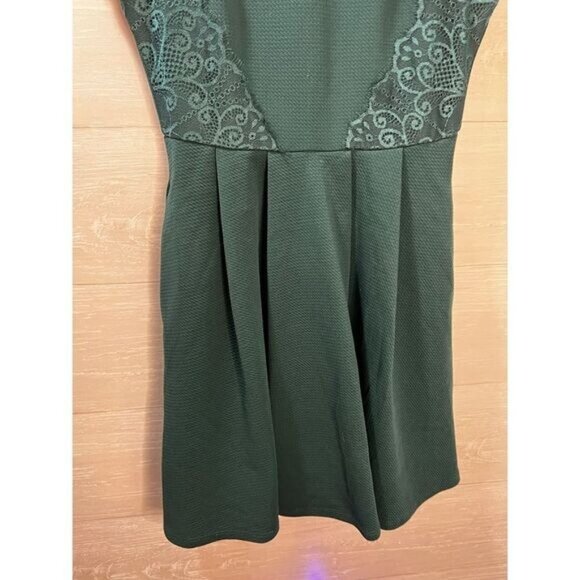 ALYA Emerald Mini Cocktail Dress Lace Front Small - Picture 5 of 9